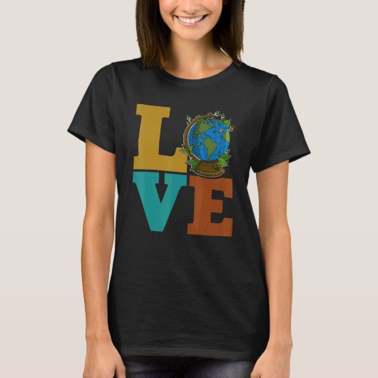 T-shirt Ecologist environmental protection animals plants (Devant)