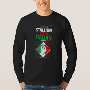 T-shirt Économisez Un Stallion Faire Un Tour Italien Amusa