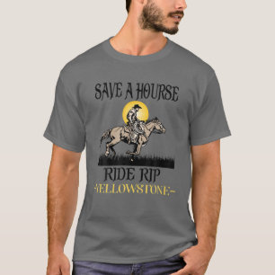 T-shirt Économisez Une Balade À Cheval Rip Yellowstone M