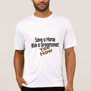 T-shirt Économisez Une Promenade À Cheval Un Groomsman