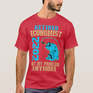 T-shirt Économiste à la retraite 2022 Pêche Lover retraite