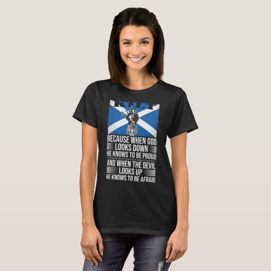 T-shirt Écossais Dire Kilt Parce Que Dieu Sait Qui Être Pr (Devant entier)