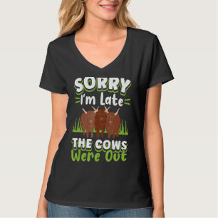 T-shirt Écossais éleveur de bovins de la Highland Cow Long