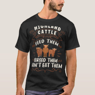 T-shirt Écossais Highland Cattle Cow Breeder Longhorn Farm