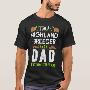 T-shirt Écossais Highland Cattle Cow Breeder Longhorn Fath
