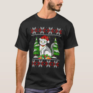 T-shirt Écossais Pold Christmas Tree Lumières laide laide