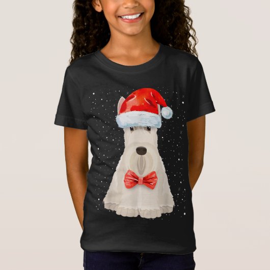 T-Shirt Écossais Terrier Noël Noël Noël Noël Chien écossai (Devant)
