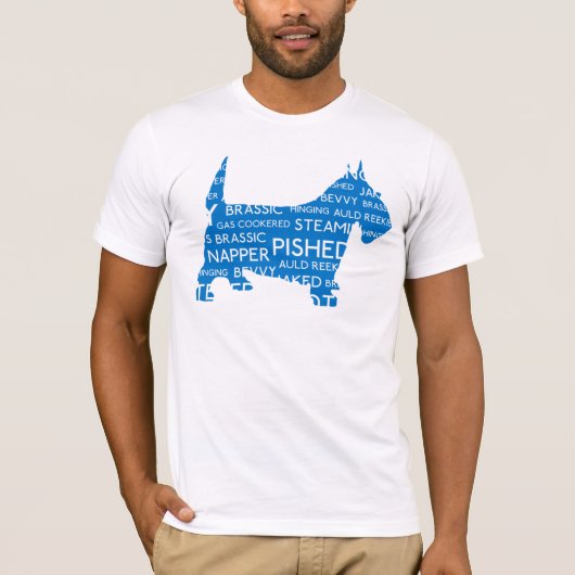 T-shirt Ecosse bleu argot (Devant)