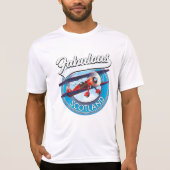 T-shirt Écosse fabuleuse patch de voyage de style rétro (Devant)