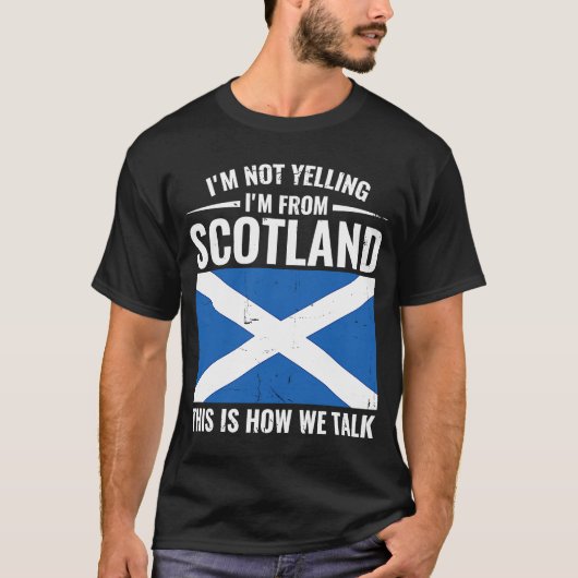 T-shirt Ecosse Je ne hurle pas Je suis d'Ecosse (Devant)