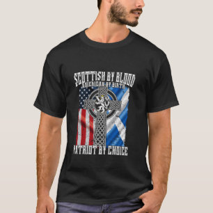 T-shirt Ecosse Par Blood American Par Birth Patriot Par Ch