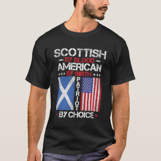 T-shirt Ecosse Par Blood American Par Birth Patriot Par Ch