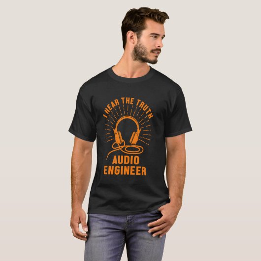 T-shirt Écouter Audio Engineer Casques vocaux Music Tech (Devant entier)