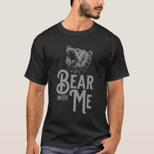 T-shirt Écouter avec moi Texte gris et image grise