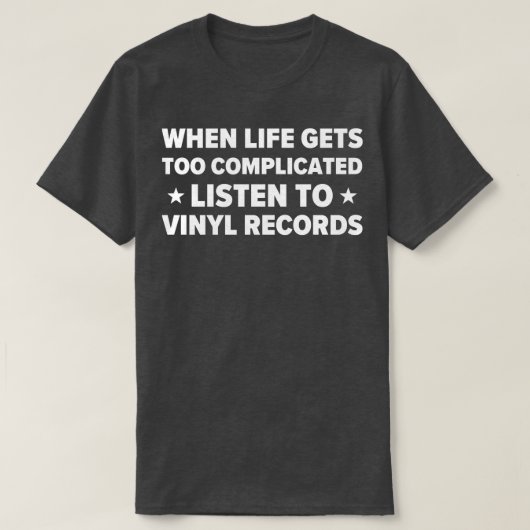 T-shirt Ecouter Vinyl Records Funny LP Collecte (Design devant)