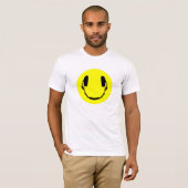 T-shirt Écouteurs heureux de visage (Devant entier)