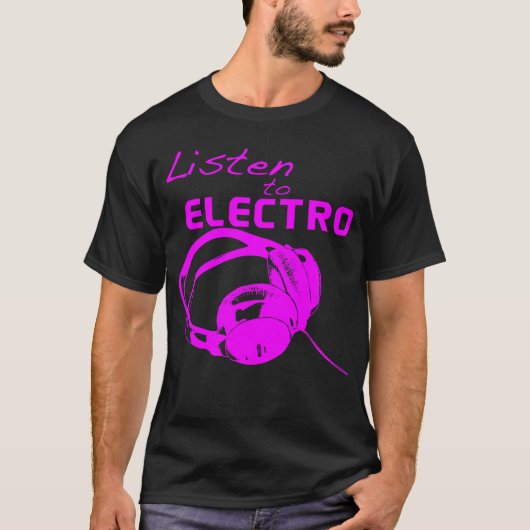 T-shirt Écoutez Electro (Devant)