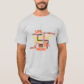 T-shirt Écoutez la musique (Devant)