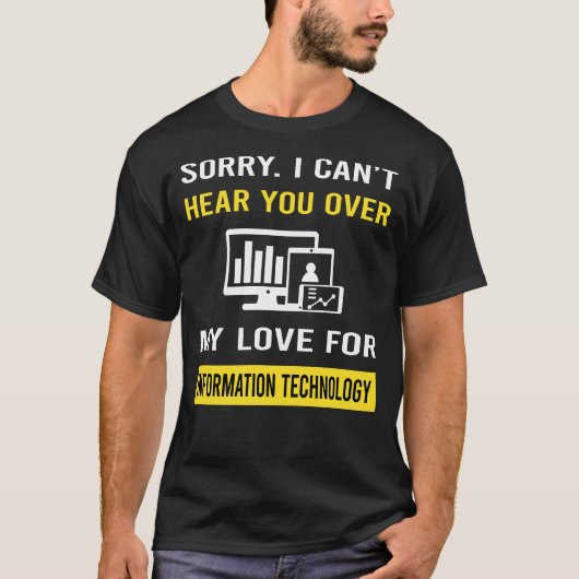 T-shirt Écoutez-vous les technologies de l'information (Devant)
