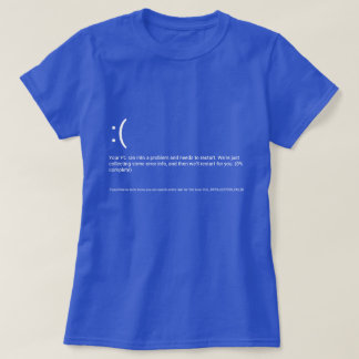 T-shirt Écran bleu de Windows 10 de la mort - conception