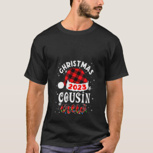 T-shirt Écran Cousin de Noël 2023 Santa Hat Buffalo débarq