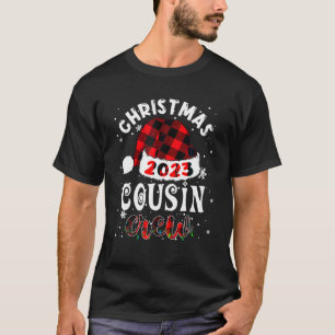 T-shirt Écran Cousin de Noël 2023 Santa Hat Buffalo débarq