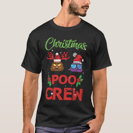 T-shirt Écran de Noël Poop de Noël Emoji (Devant)