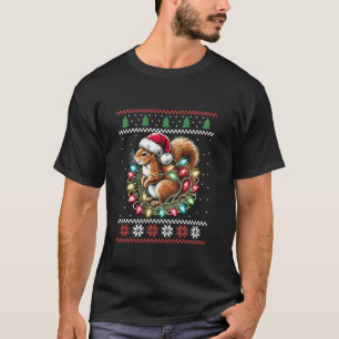 T-shirt Écran Lights Noël Père Noël Vilain Noël