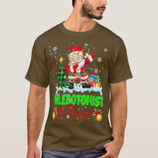 T-shirt Écran Phlebotomiste Xmas Lights Dabbing Père Noël 