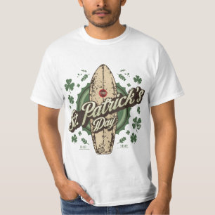 T-shirt Écran USA Imprimé Retro Vert Irlandais Perturbé