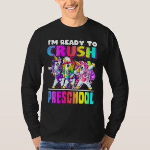 T-shirt Écraser Le Bassin De L'École Préscolaire Unicorne