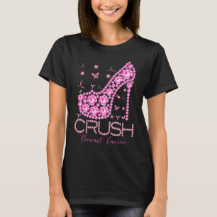 T-shirt Écraser le cancer du sein Sensibilisation Bling r