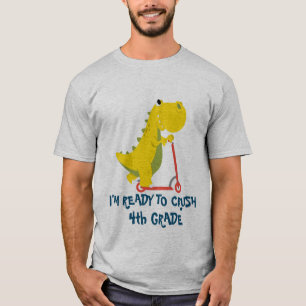 T-shirt Écraser un scooter de dinosaure de Xe année Retour