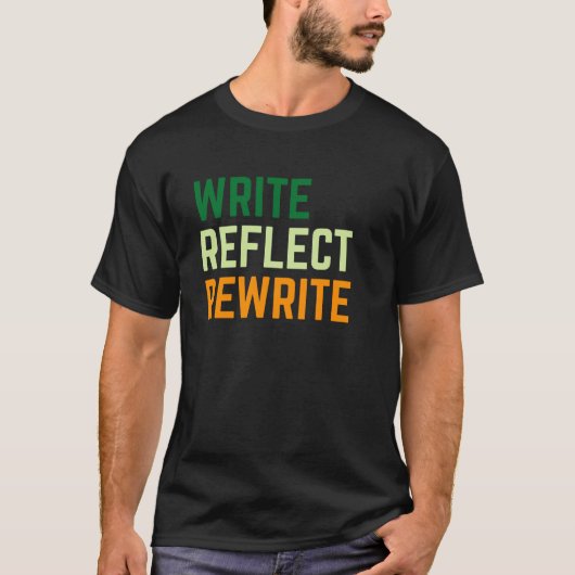 T-shirt Ecrire, Réfléchir, Évoluer - Tête Écrivains inspir (Devant)
