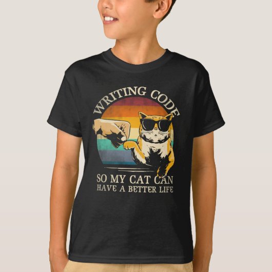 T-shirt Écrire Un Code Pour Que Mon Chat Puisse Avoir Une (Devant)