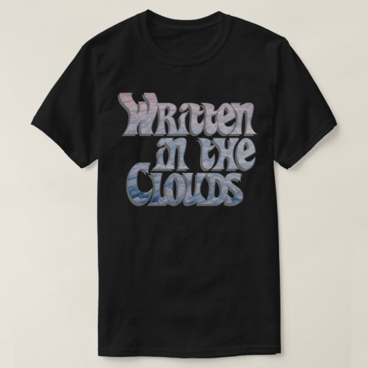 T-shirt Écrit dans les nuages (Design devant)