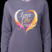 T-shirt Écriture à cœur de plume comme Jésus