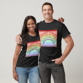 T-shirt écriture arc-en-ciel (Unisexe)