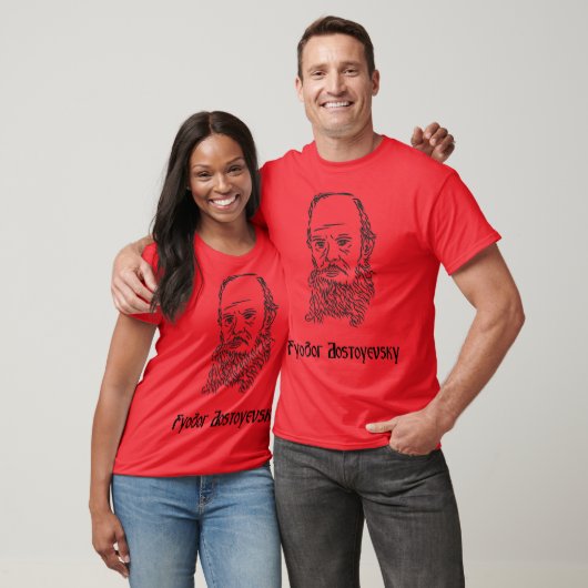 T-shirt Ecriture avec Fyodor Dostoïevsky (Unisexe)
