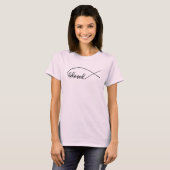 T-shirt Écriture bien-aimée, Poisson Jésus, conception per (Devant entier)