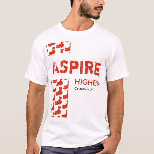 T-shirt Écriture chrétienne ASPIRE PLUS CHINE (Devant)