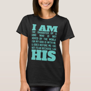 T-shirt Écriture chrétienne Bible Verse Foi Dieu Fille