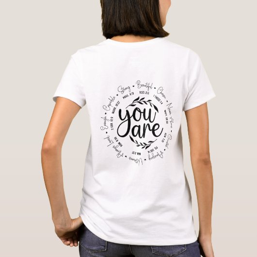 T-shirt Écriture chrétienne Conception Inspiration (Dos)