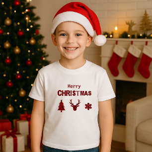 T-shirt écriture de noël rustique écossais