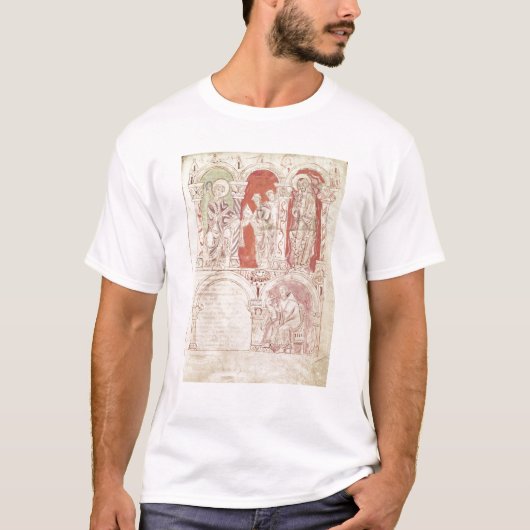 T-shirt Écriture de St John Cassian et offre de moines (Devant)