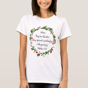 T-shirt Écriture inspirée de Noël chrétien
