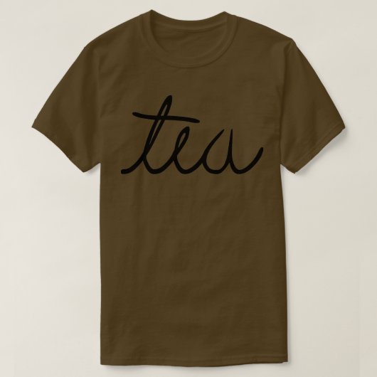 T-shirt Écriture manuscrite de thé (Design devant)