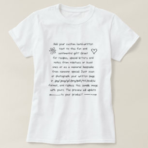 T-shirt Écriture manuscrite personnalisée