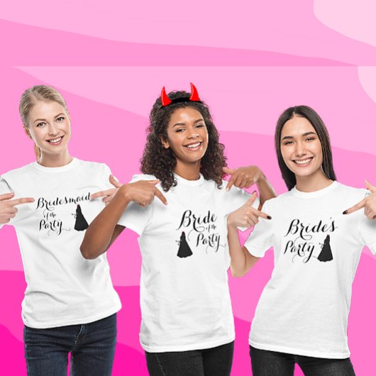 T-shirt Écriture moderne de la mariée de Batchelorette per