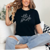 T-shirt Écriture Moderne Mariée Blanche Et Noire